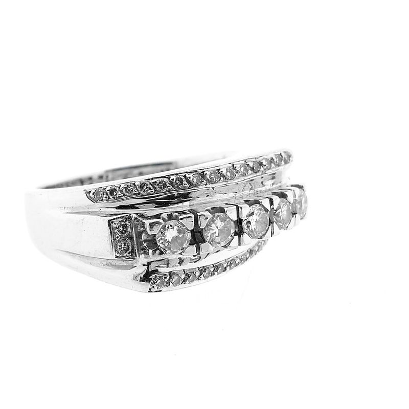 Image 5 of White gold ring with diamonds; 0.77 ct.