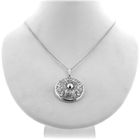 Image 9 of Antique silver floral pendant; filigree technique