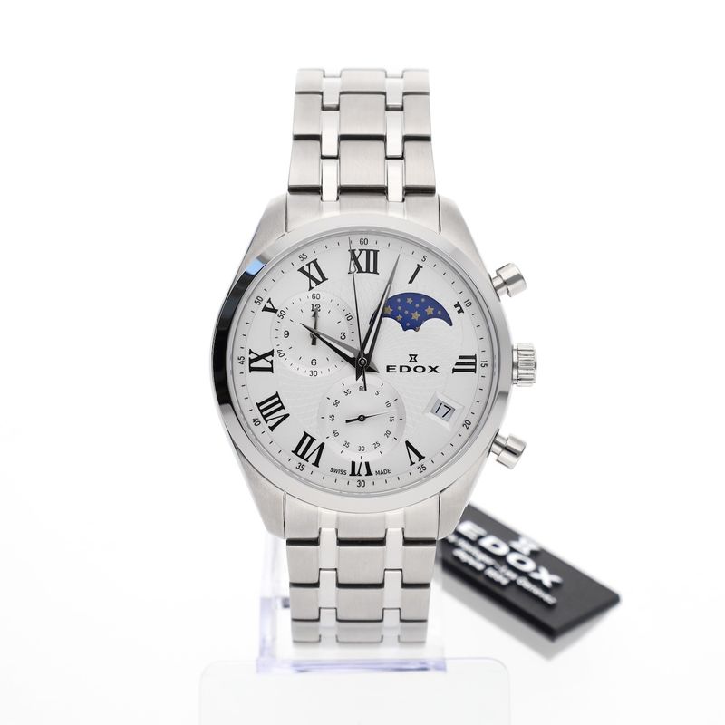 Image 18 of Edox Les Vauberts Moonphase Chronograph 40008-3M-AIN; Men's watch