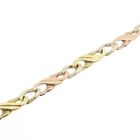 Image 3 of Tricolor gold infinity link bracelet | 20 cm