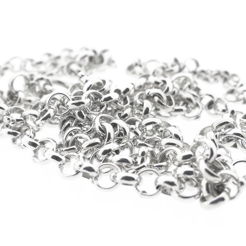 Image 4 of Silver jasseron link chain | 82 cm