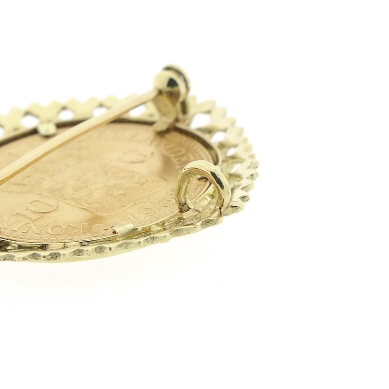 Image 4 of Gold pendant/brooch of 10 guilder coin Queen Wilhelmina 1932