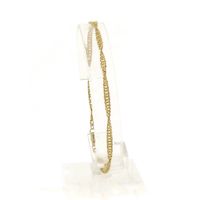 Gold twisted link bracelet | 21.5 cm