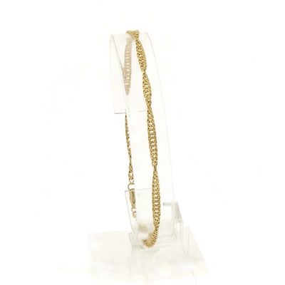 Image 1 of Gold twisted link bracelet | 21.5 cm