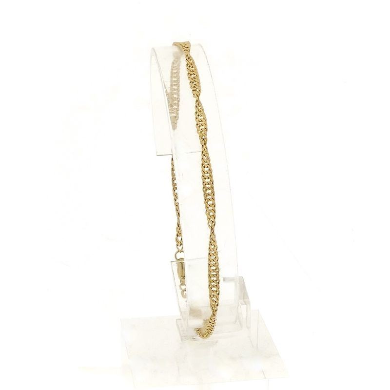 Image 1 of Gold twisted link bracelet | 21.5 cm