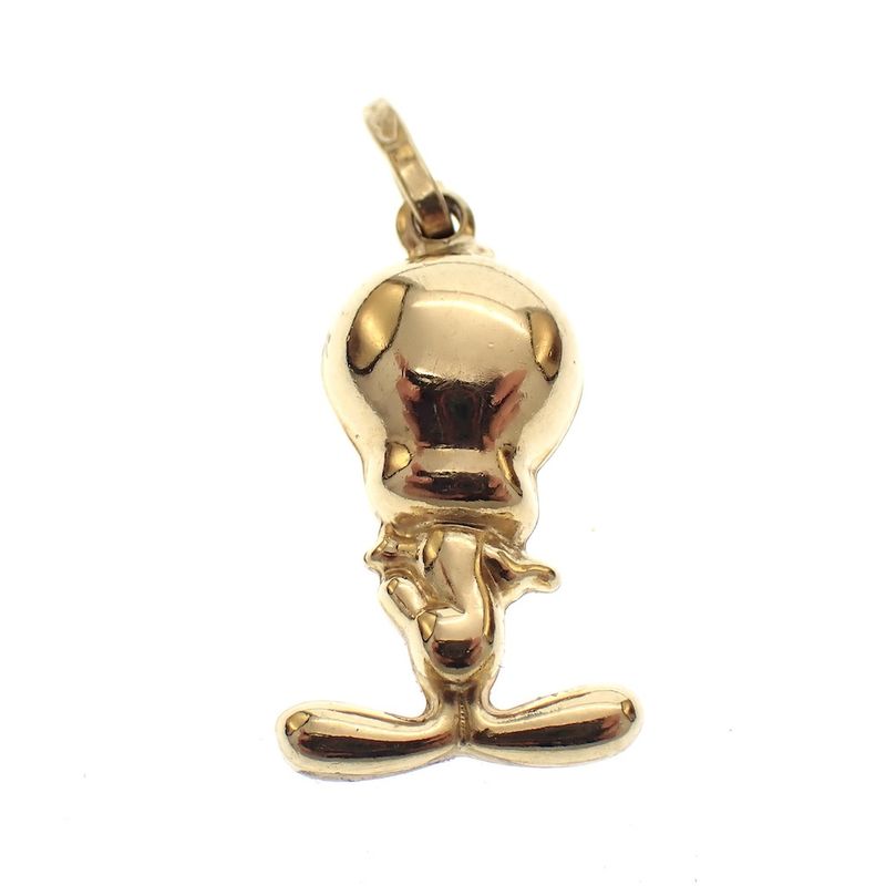 Image 3 of 18K Gold Tweety Pendant | Looney Tunes