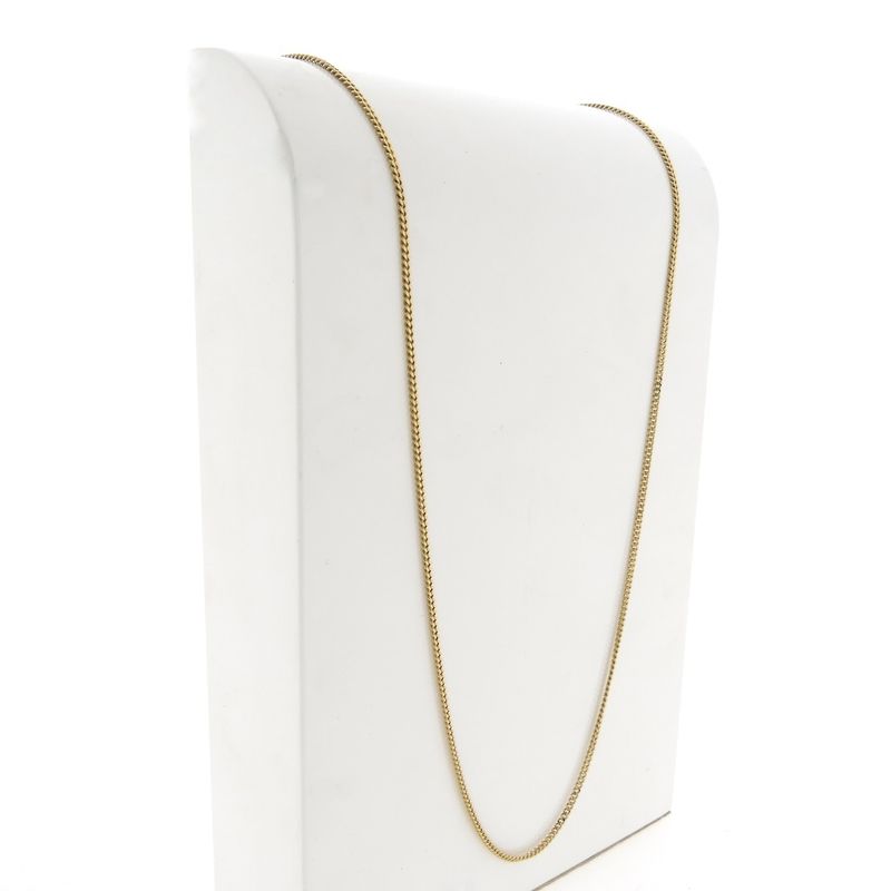 Image 5 of Gold flat gourmet link chain | 72 cm