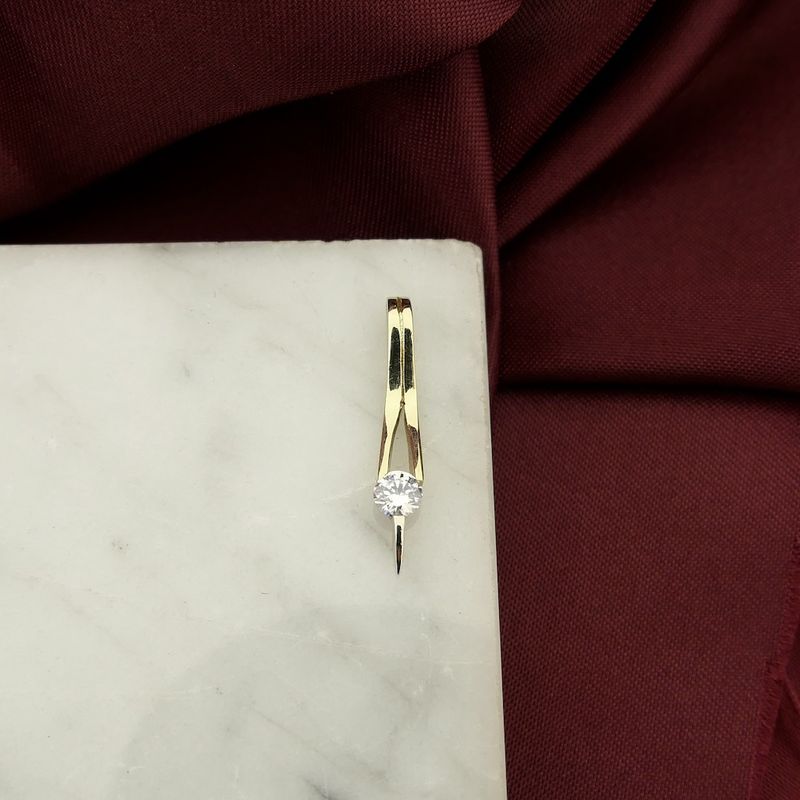 Image 2 of Two-tone gold pendant with zirconia