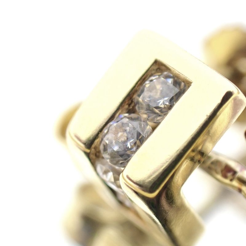 Image 3 of Gold stud earrings with zirconia