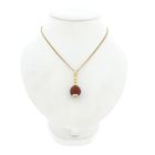 Image 3 of Gold Ball Pendant with Carnelian