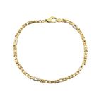 Image 3 of Two-tone gold king's link bracelet with wheels | 20.5 cm