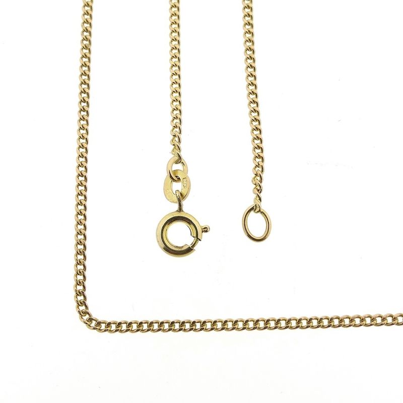 Image 1 of Gold gourmet link chain | 52 cm