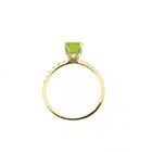 Image 4 of Gold Ring with Peridot and Diamonds; 0.12 ct.