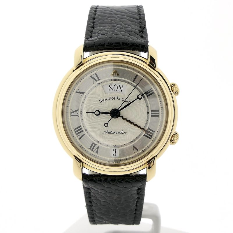 Image 1 of Maurice Lacroix Masterpiece Reveil; Automatic 18k gold men's watch with alarm clock
