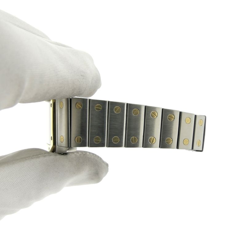 Image 15 of Cartier Santos Galbee 1566; Gold/steel unisex watch