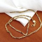 Image 7 of Two-tone gold Figarope link chain; Cento Group