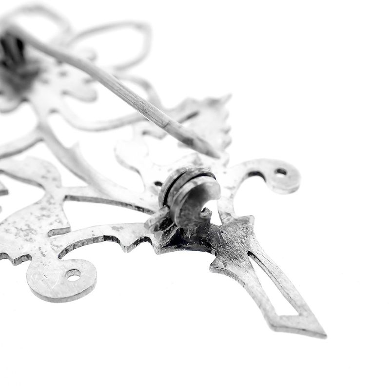 Image 6 of Silver brooch of a flower