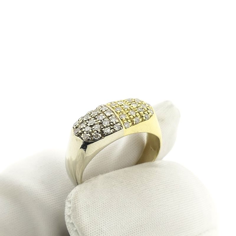 Image 6 of Two-tone gold ring with 0.30 ct diamond.
