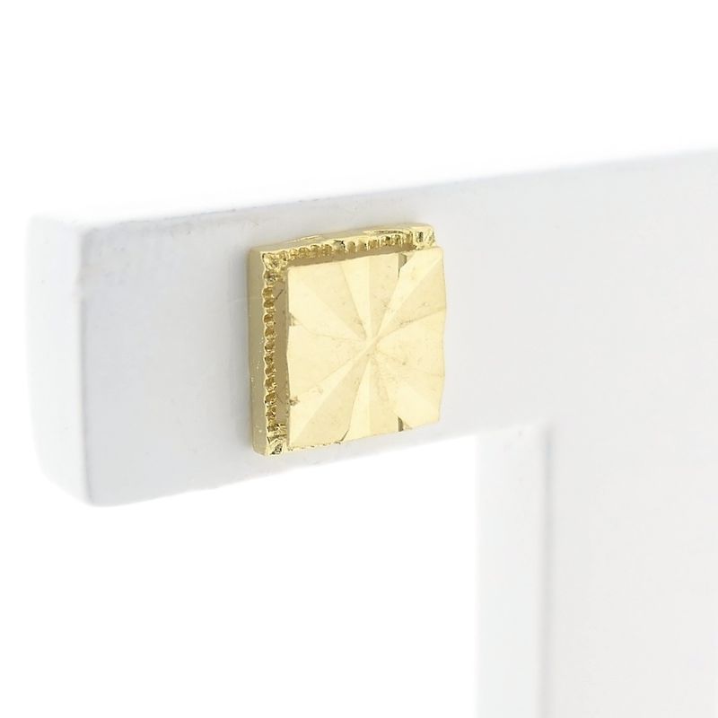 Image 4 of Gold square fantasy stud earrings
