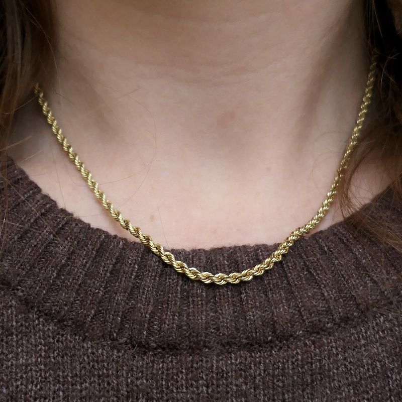 Image 8 of Gold twisted necklace | 43 cm