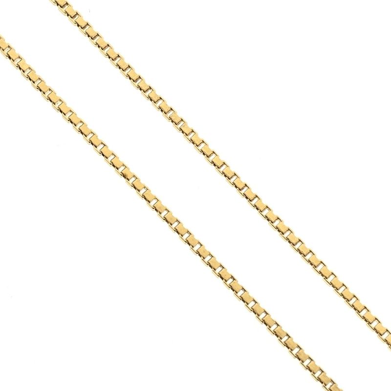 Image 5 of Gold necklace with garnet stones; 43 cm | Uno A Erre