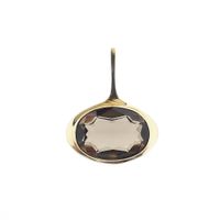 Gold design pendant with smoky quartz