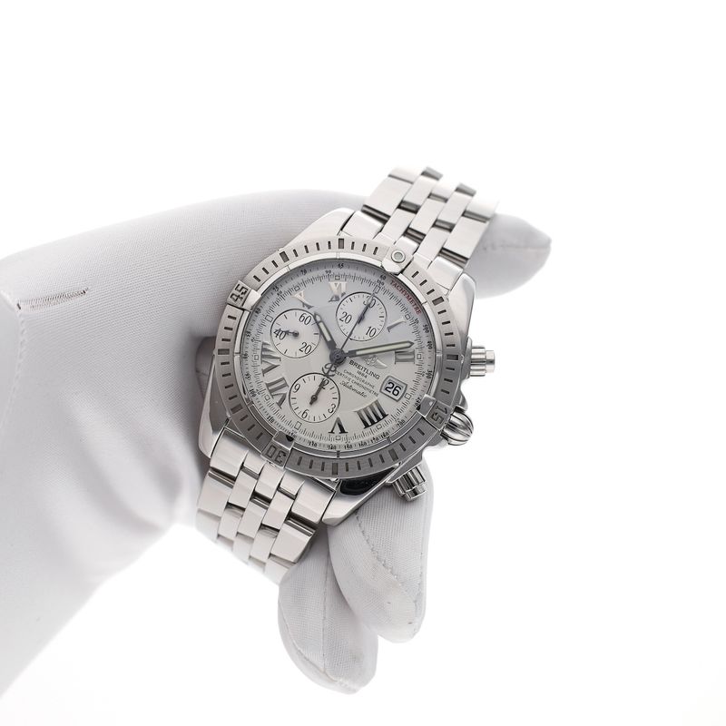 Image 7 of Breitling Chronomat Evolution 'White' A13356; Chronograph men's watch