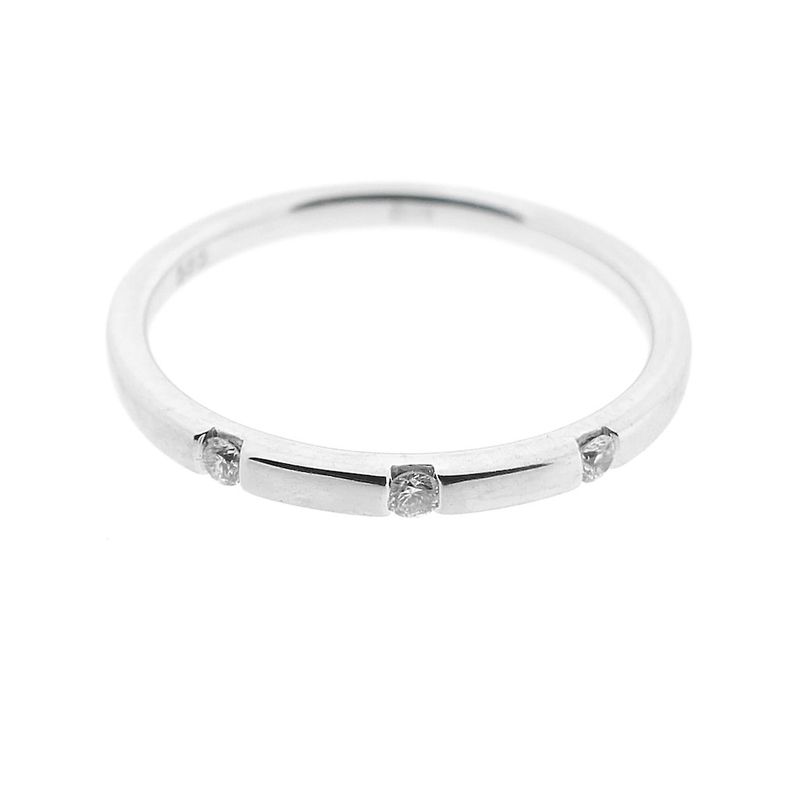 Image 4 of White gold sliding ring with diamond | 0.045 ct.