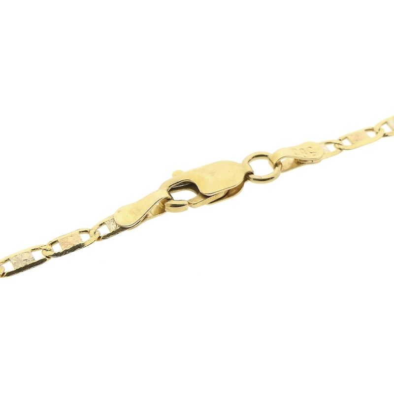 Image 5 of Tricolor gold navy link necklace | 51 cm