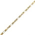 Afbeelding 8 van Bicolor gouden koningsschakel armband | 18 cm 