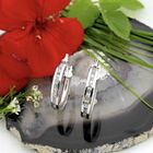 Image 3 of White gold earrings with zirconia | Ø 20.0 mm