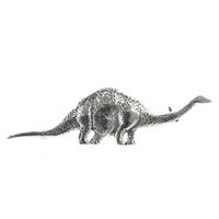 Silver dinosaur brooch