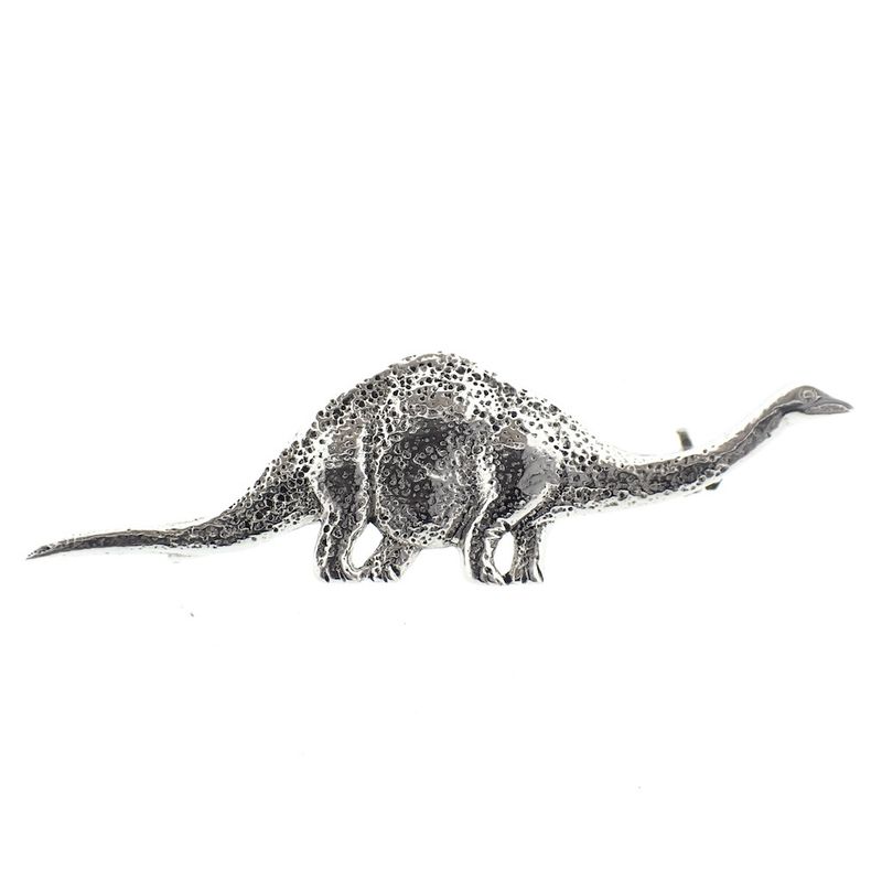 Image 1 of Silver dinosaur brooch