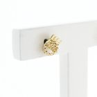 Image 4 of Gold twisted stud earrings as a button