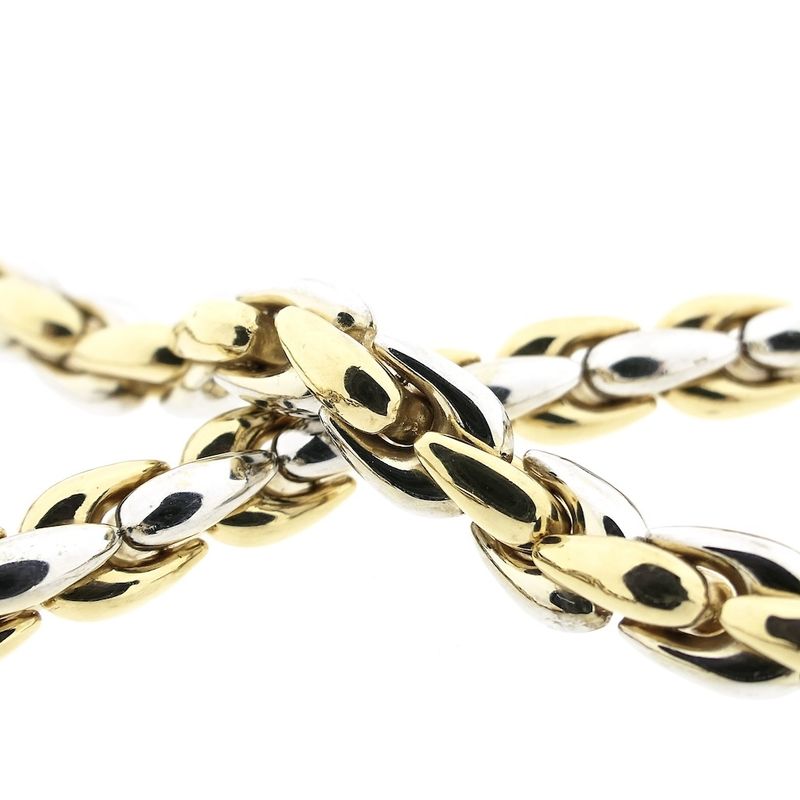 Image 4 of Two-tone gold fantasy link necklace