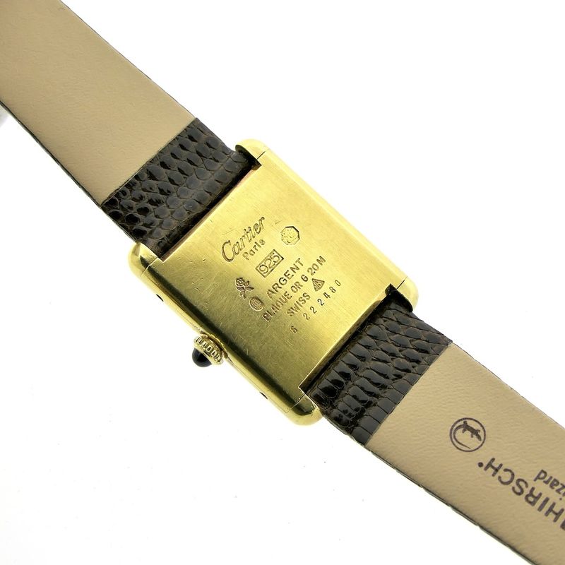 Image 9 of Cartier Tank Vermeil; Vintage mechanical women's watch