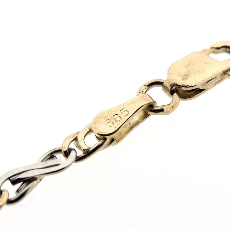 Image 7 of Two-tone gold fantasy link chain | 50.5 cm