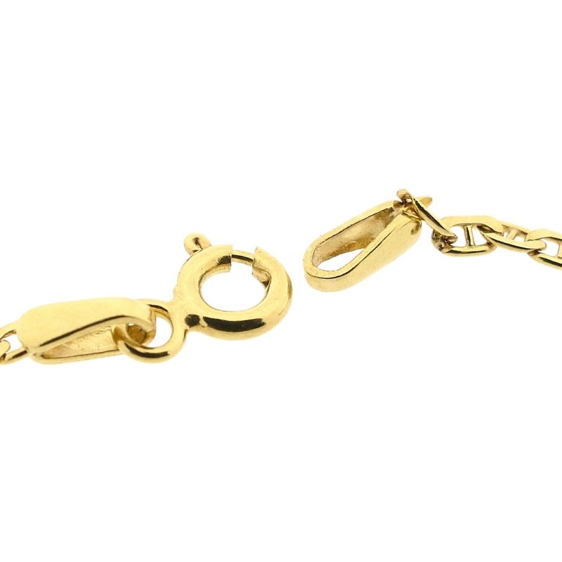 Afbeelding 8 van Gouden marineschakel kinderarmband met graveerplaatje | 12,5 cm - 15 cm