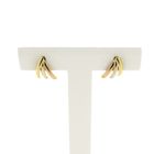 Image 1 of Tricolor gold stud earrings