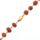 Image 7 of Red coral bead necklace with gold clasp