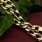Image 2 of Gold wide gourmet link bracelet