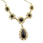 Image 3 of Antique gold necklace with garnet stones