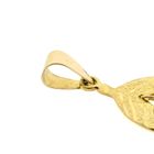 Afbeelding 7 van Gouden hanger van een blad met granaat