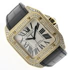 Image 15 of Cartier Santos 100 XL Automatic 2732 - W20071Y1; 18k gold watch with diamond setting