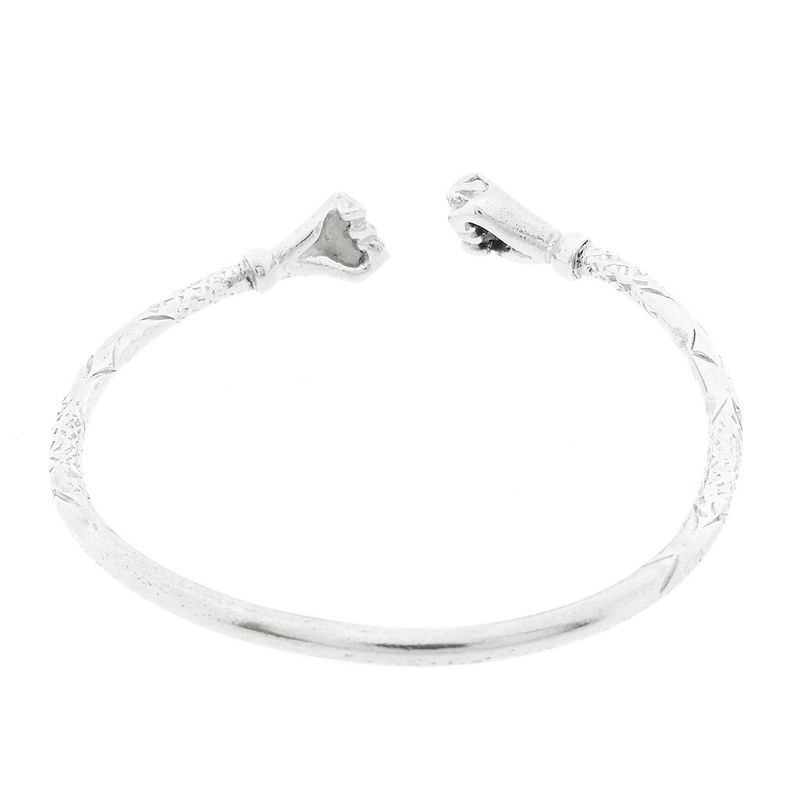 Image 4 of Silver clamp bracelet from Trinidad | Ø 69 mm