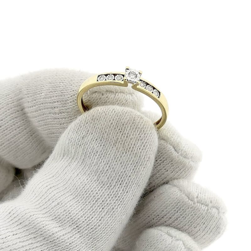 Image 7 of Gold ring with diamond | 0.27 ct.