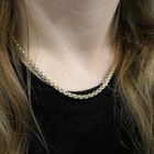 Image 9 of Two-tone gold anchor link necklace | 44.5 cm