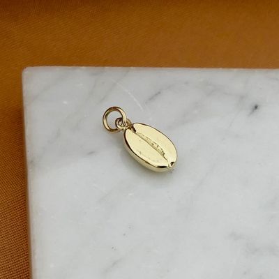Image 2 of Gold pendant of a coffee bean