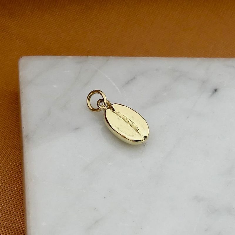 Image 2 of Gold pendant of a coffee bean