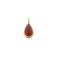 Gold pendant with carnelian